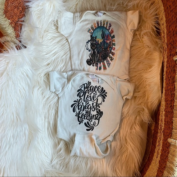 Other - Boho newborn small shop onesie bundle